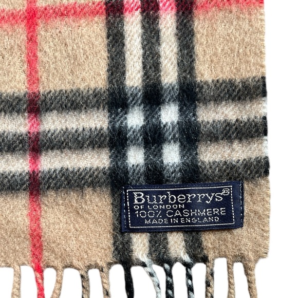 Burberry | Authentic Brown Nova Check Scarf | 100% Cashmere - Picture 2 of 4